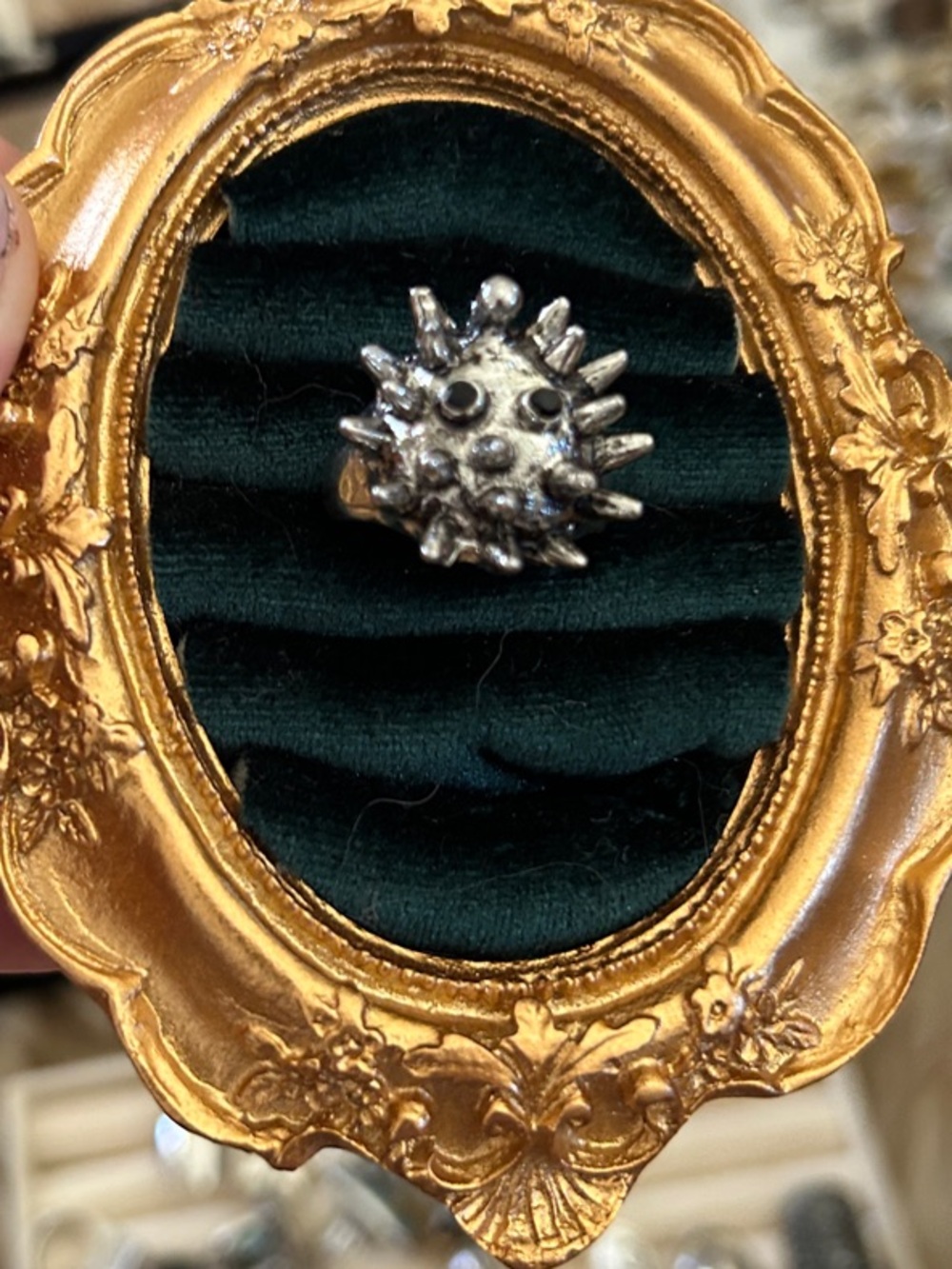 & Other Stories Silver Spike Hedgehog Ring